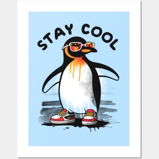 Stay cool penguin Posters and Art